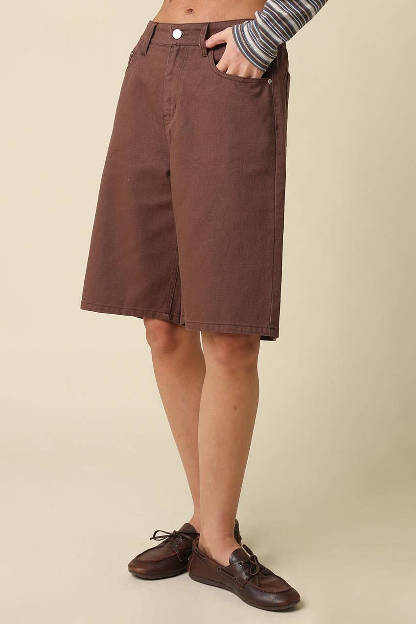 Olivaceous - Dana Tailored Bermuda Shorts