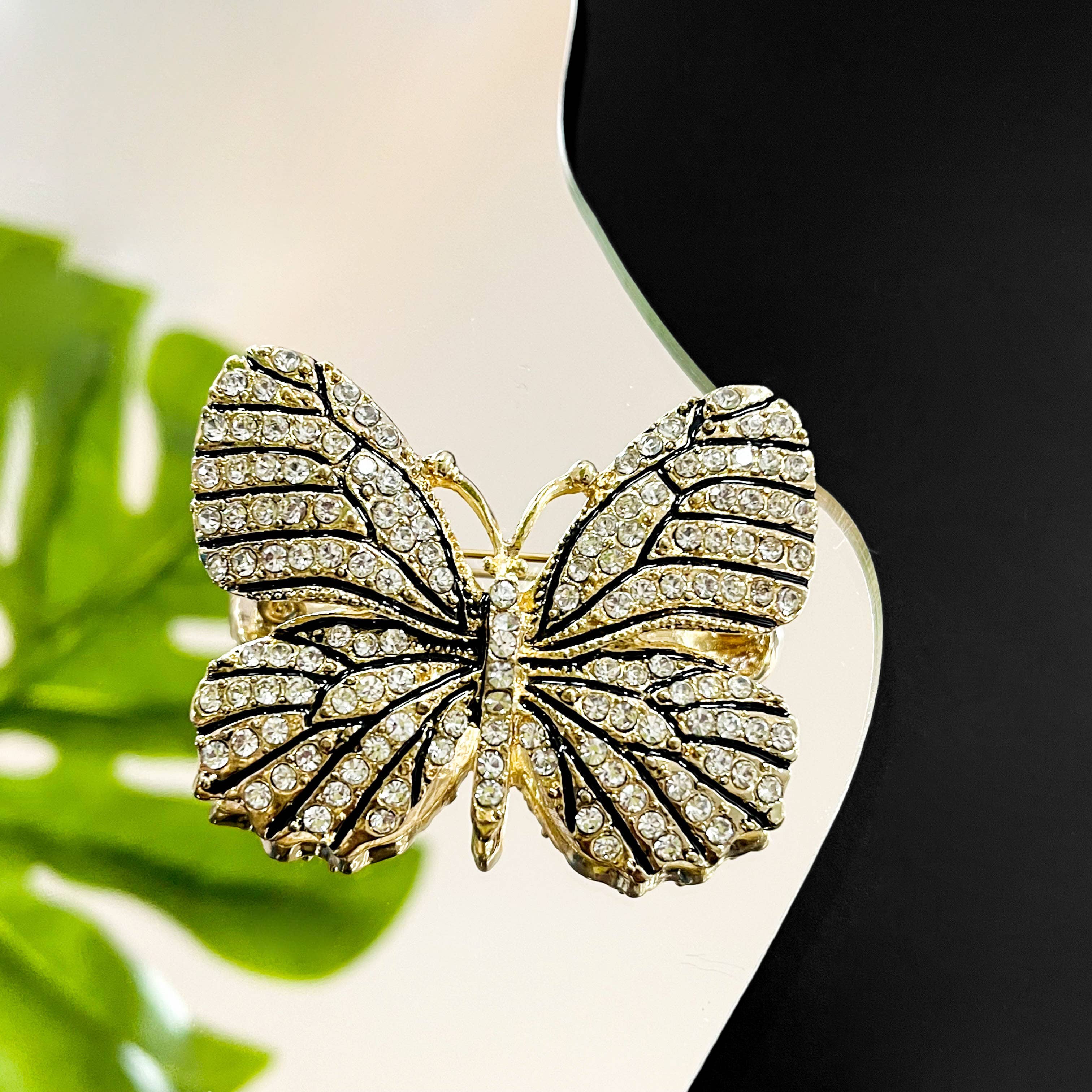 SoapElenGlen - Luxury Butterfly Brooch, Elegant Statement Pin