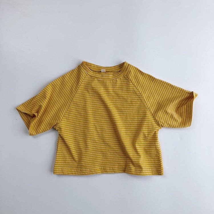 shoplittleswan - Striped Cotton T-Shirt for Kids Short Sleeve Unisex