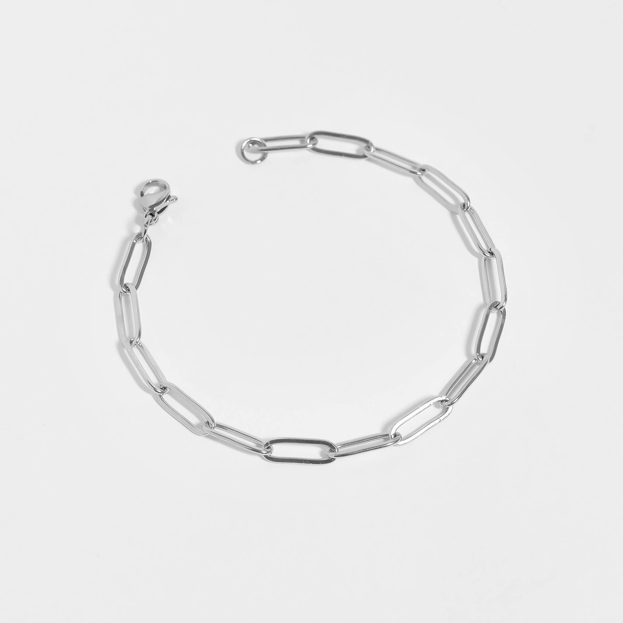 WJW - Stainless Steel Paperclip Chain Bracelet