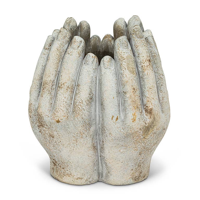 Abbott - Sm Tall Hands Planter-7"H