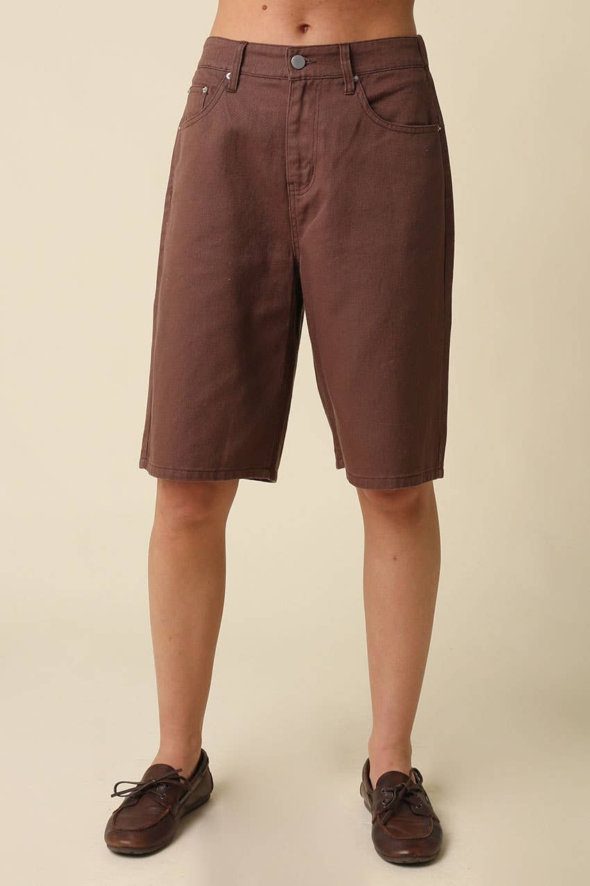 Olivaceous - Dana Tailored Bermuda Shorts