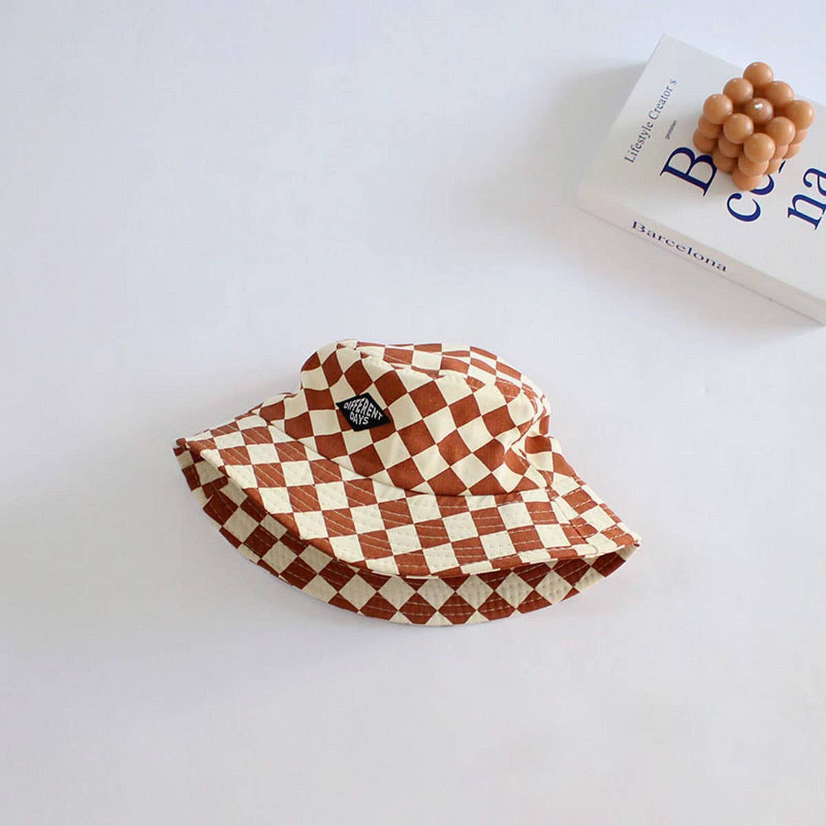 STYLISH CHILDREN'S TRAVEL CHECKERBOARD BUCKET HAT