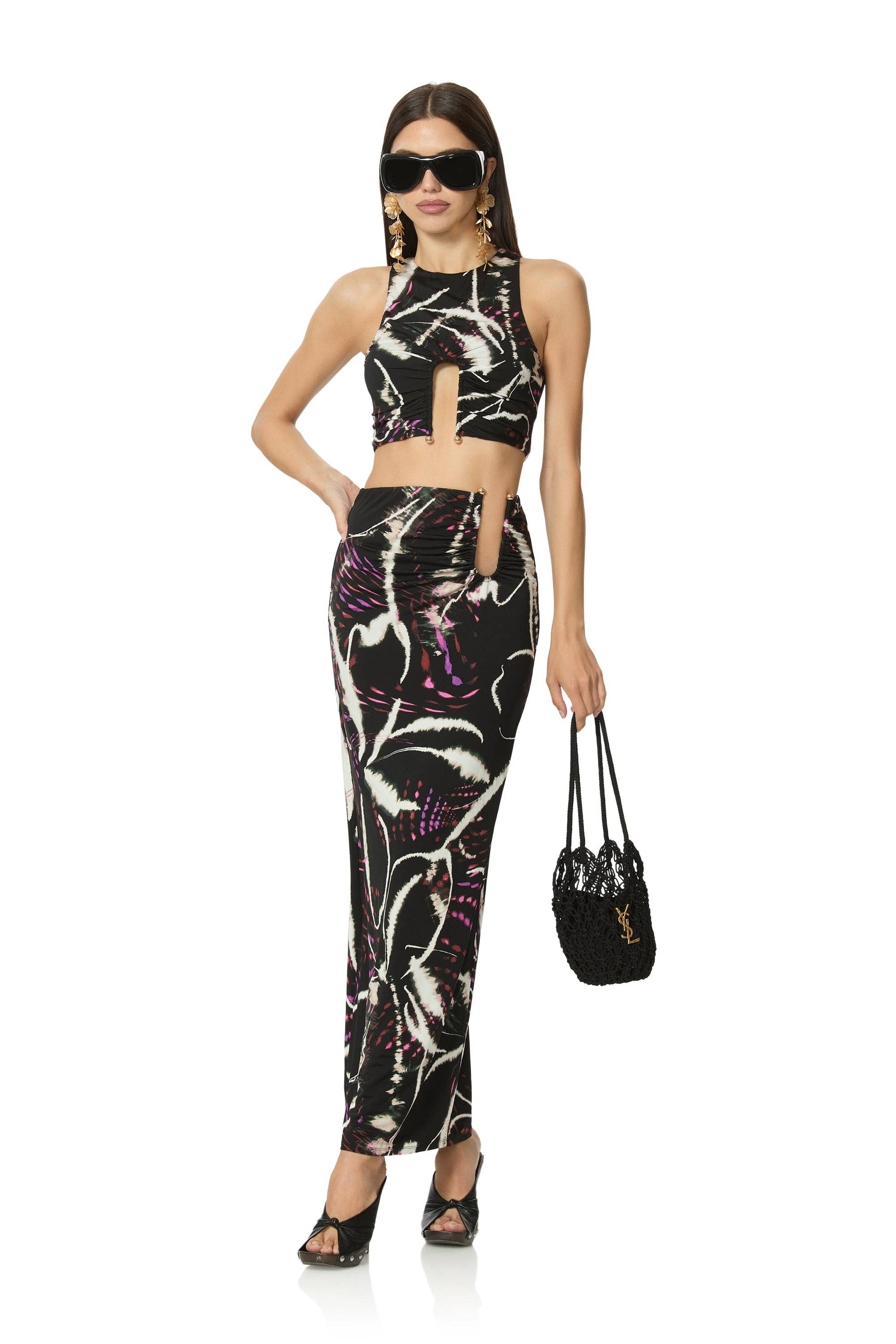 AFRM - Aven Skirt - Night Daisy