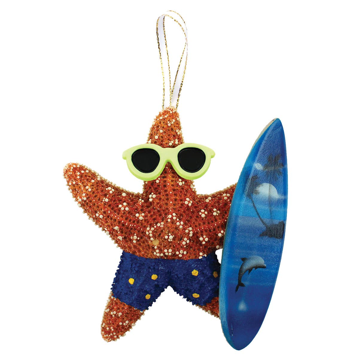 California Seashell Company - Surfer Sugar Starfish Ornament