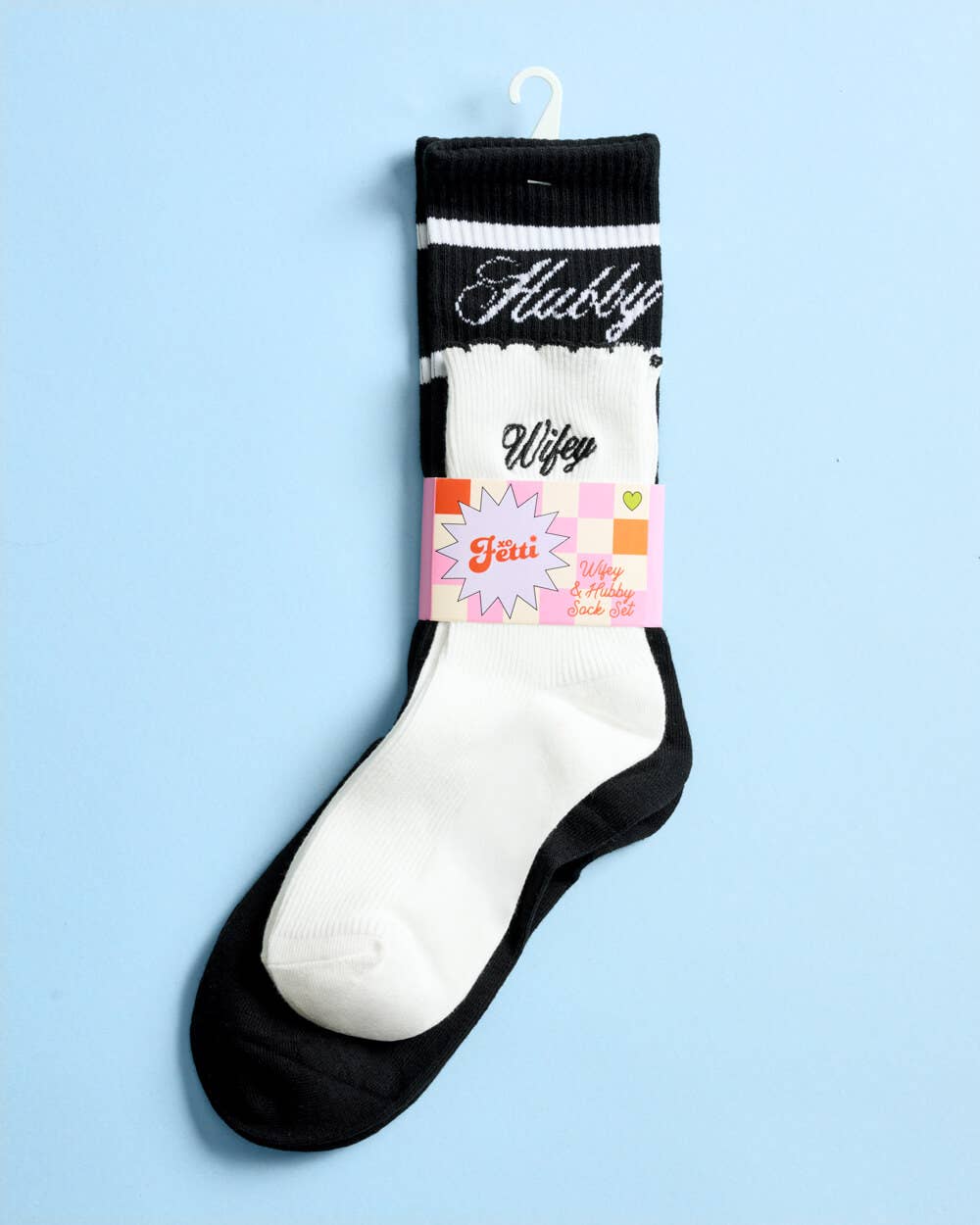 xo, Fetti - Wifey and Hubby Socks | bachelorette, wedding, couples