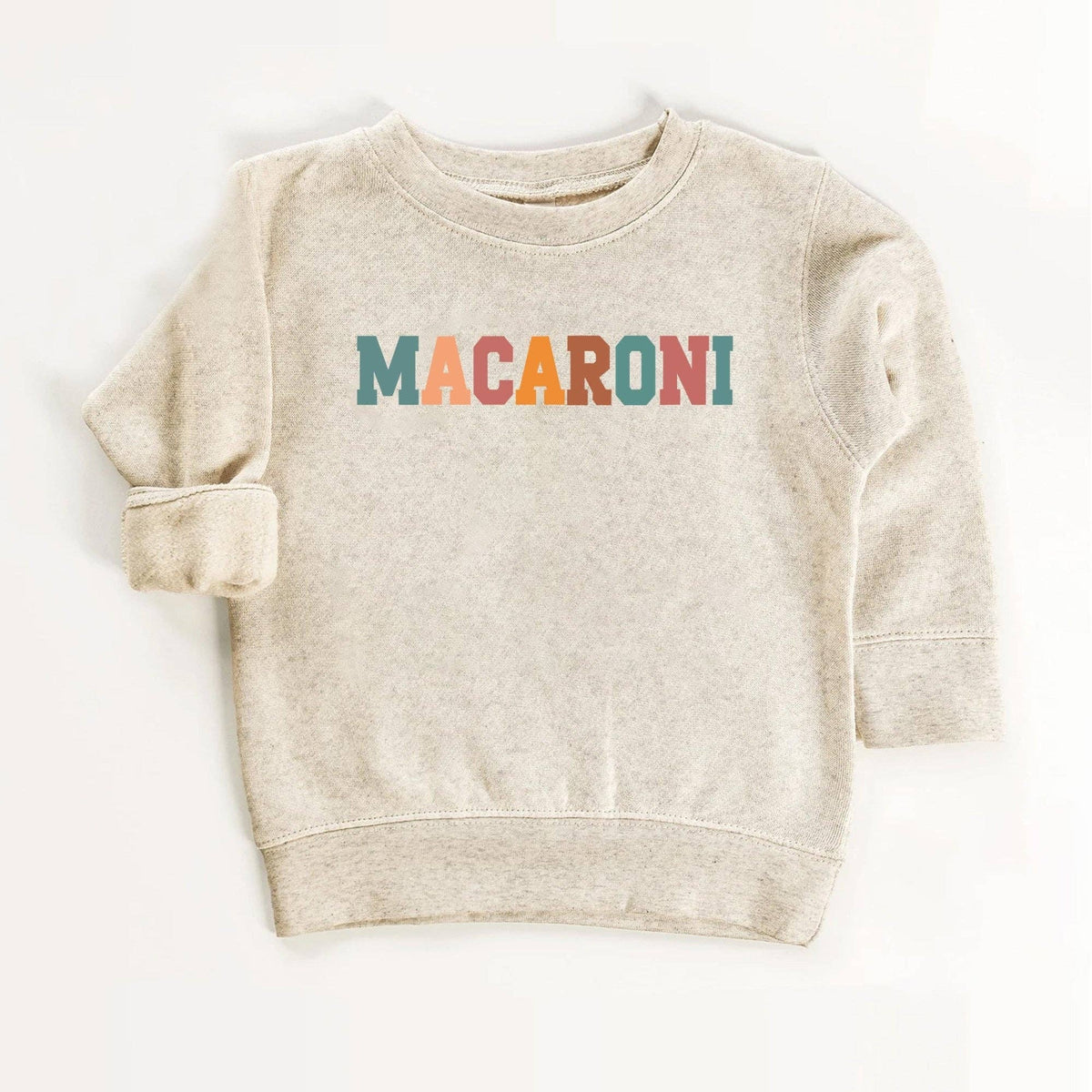 EnjoyMyDesign - Macaroni Kids Shirt – Retro Typography Food Lover