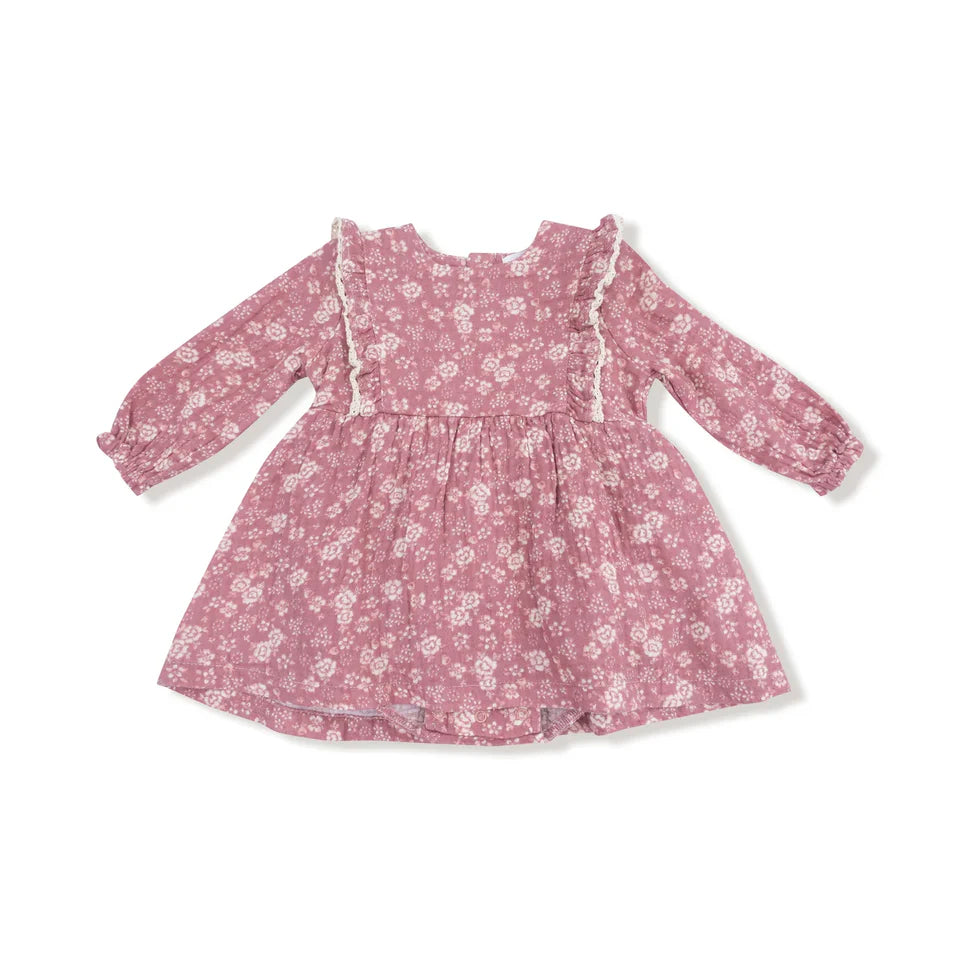 Bandana Floral Ruffle Long Sleeve Bubble with Skirt