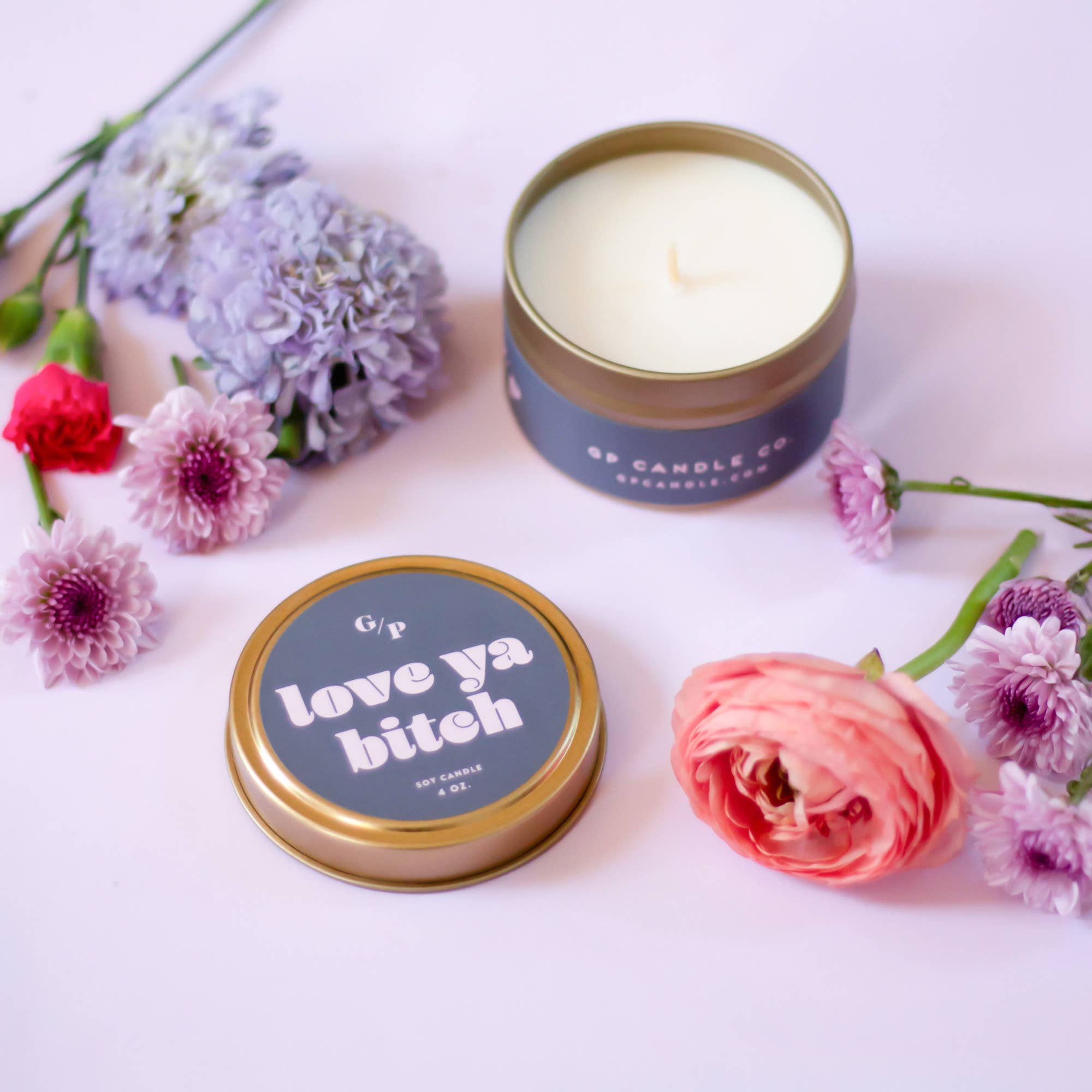 GP Candle Co. - Love Ya B*tch Just Because 4 oz. Candle Tin