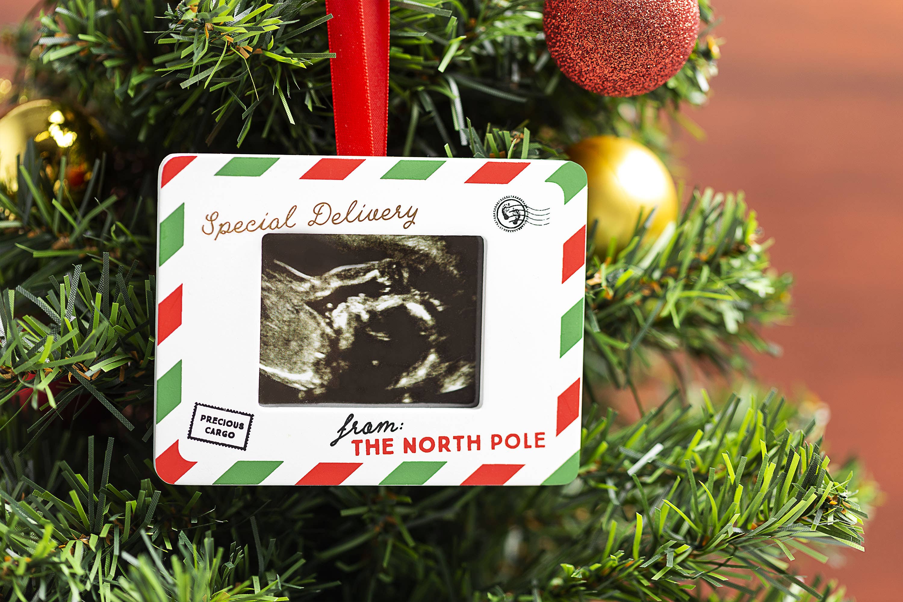 Pearhead - Special Delivery Sonogram Photo Holiday Ornament