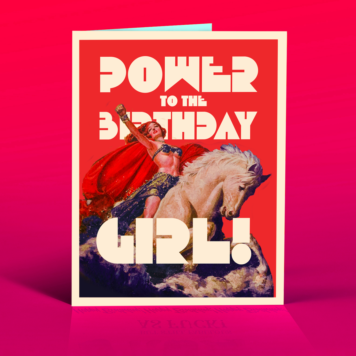 offensivedelightful - POWER GIRL birthday card