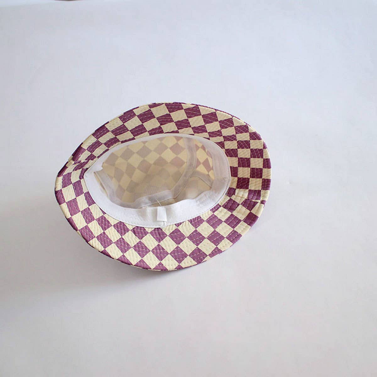 STYLISH CHILDREN'S TRAVEL CHECKERBOARD BUCKET HAT
