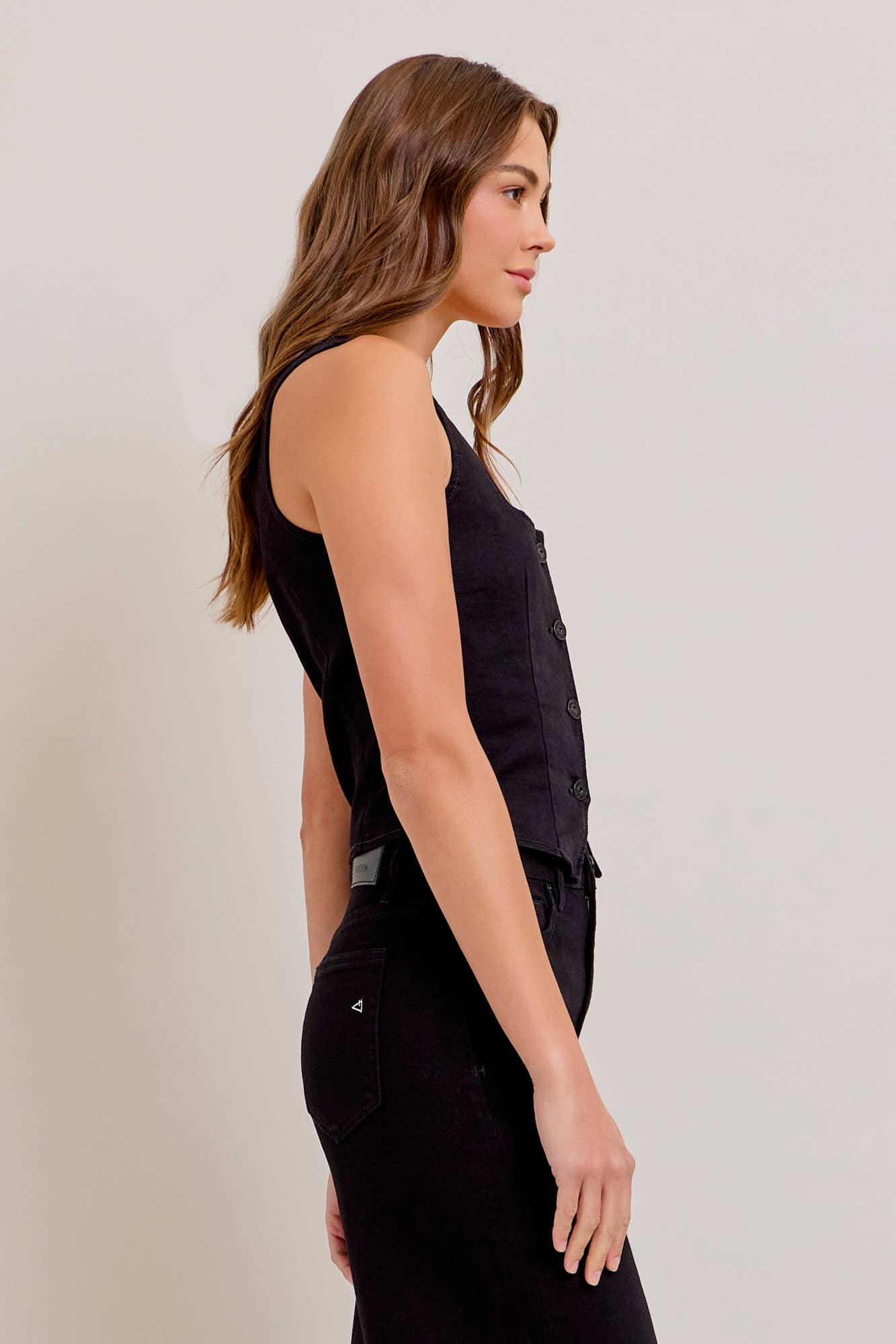 Hidden Jeans - Black Wash Stretch Vest [Rebel]