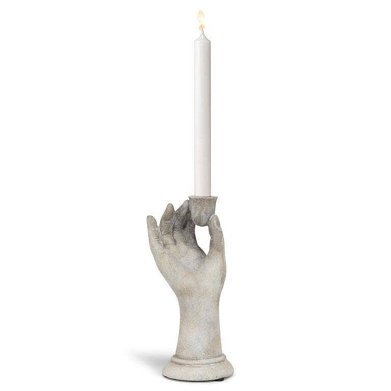 Abbott - Tall Dainty Hand Taper Holder-9"H
