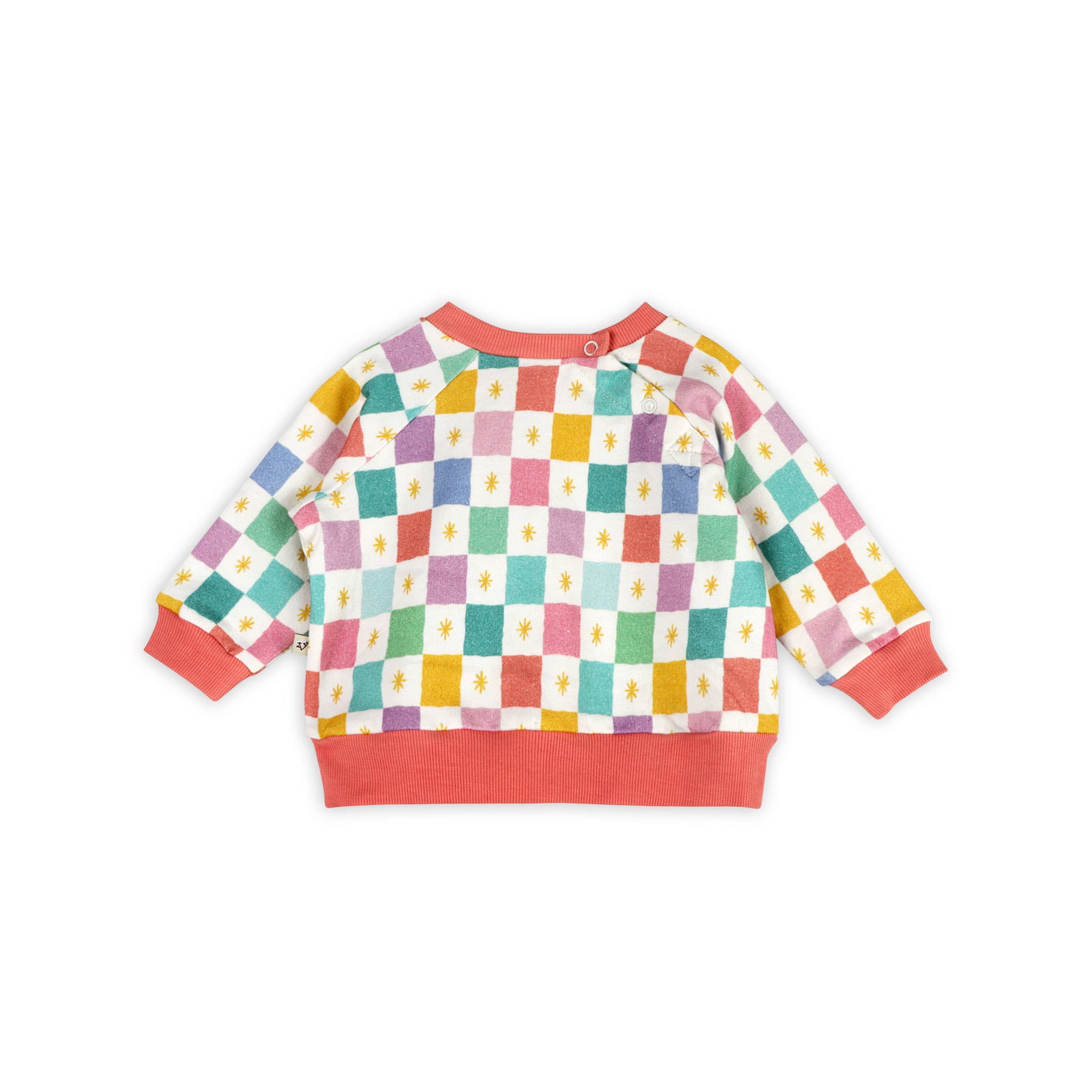 Viverano Organics - Colorful Checks Baby Sweatshirt & Jogger (Organic Fleece)