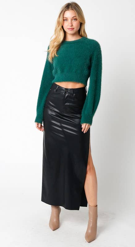 Olivaceous - Harlow Crop Sweater