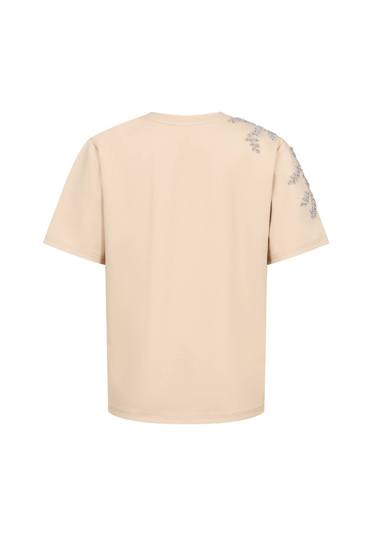 RIVIR - Short Sleeve T-shirt with Beaded Applique