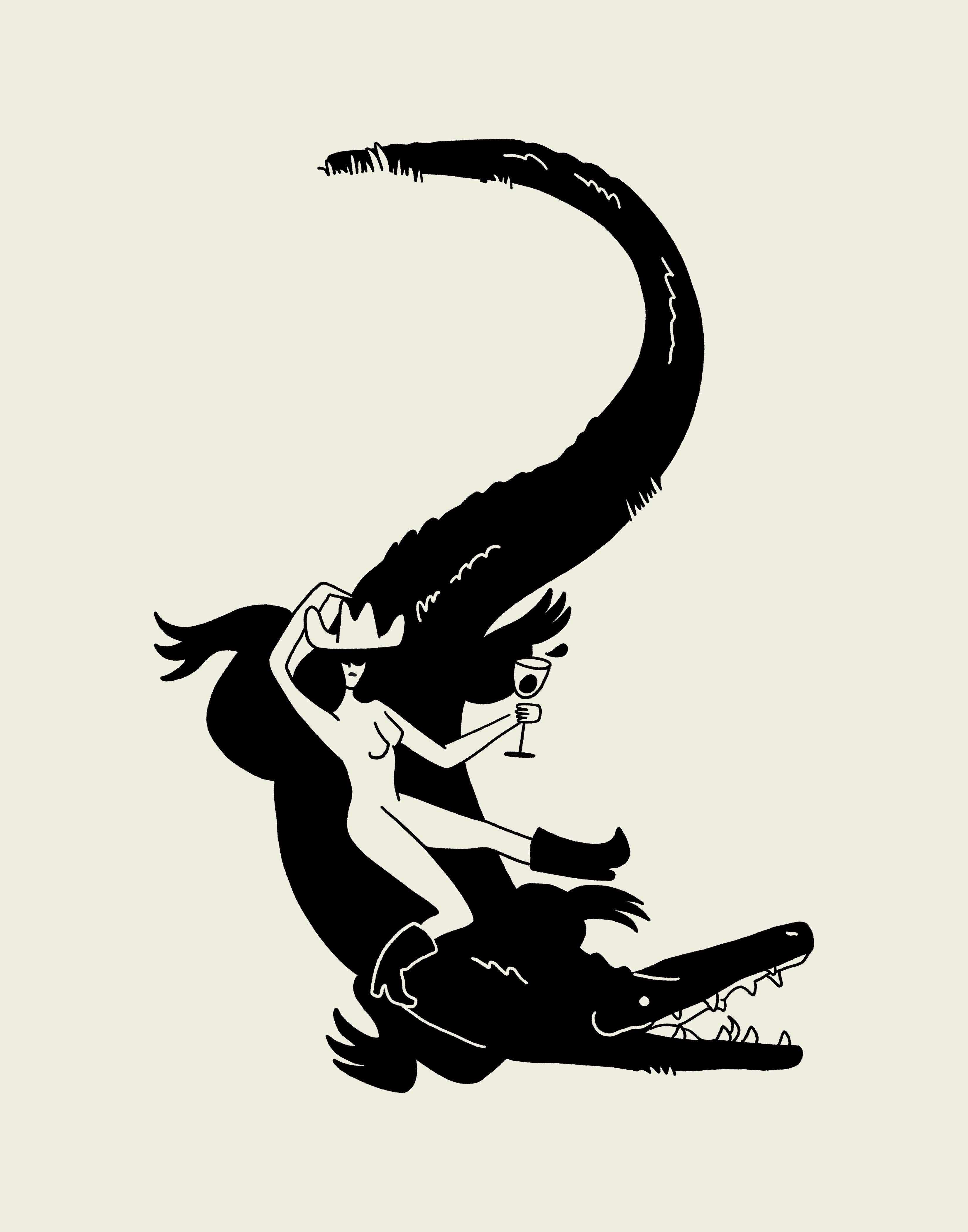 Tumbleweed Design Studio - Florida Woman Western Art Print Retro Vintage Home Decor