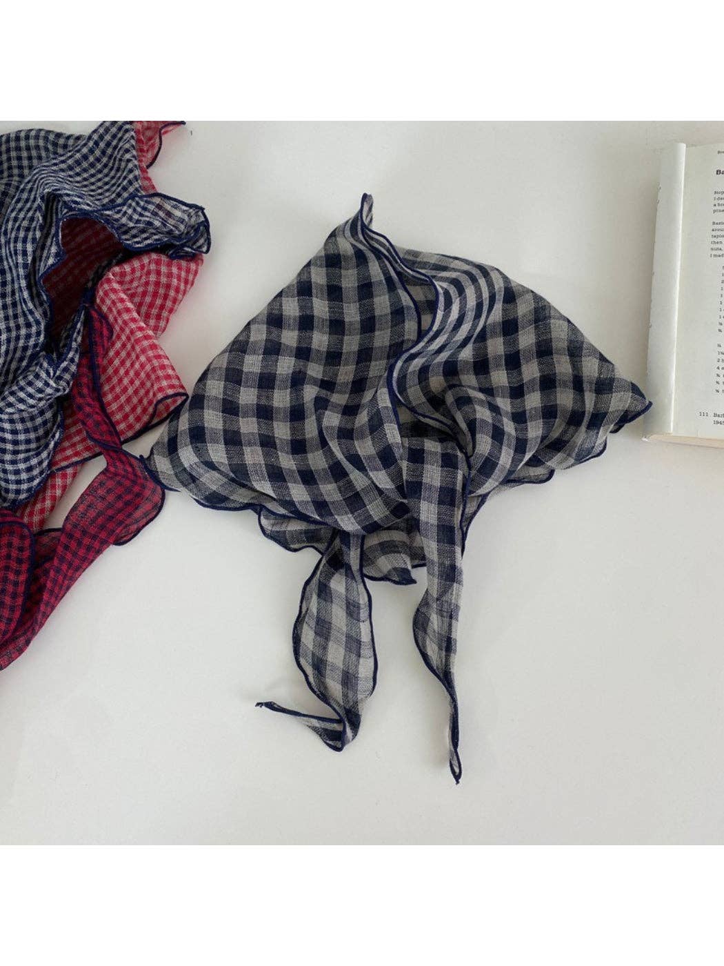 Funkyrel® Atzbranding Limited - Scarvii - Gingham Check Triangle Scarf