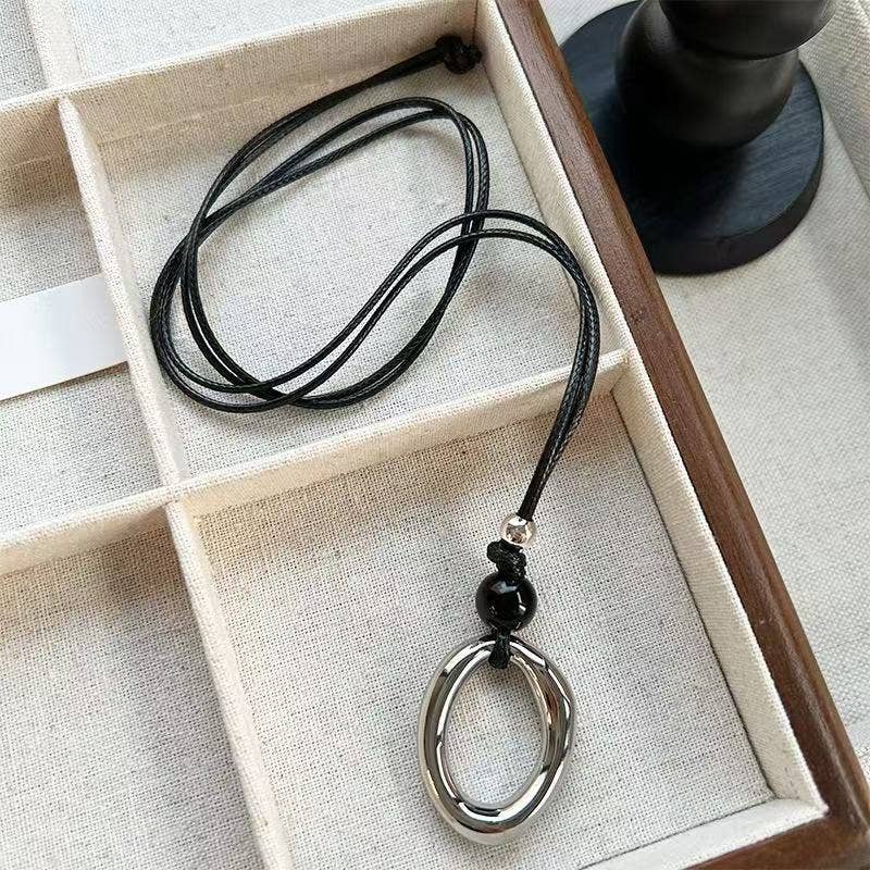 Dipped Shop - Casual Irregular Circle Pendant Statement Necklace 6W6JNC409L