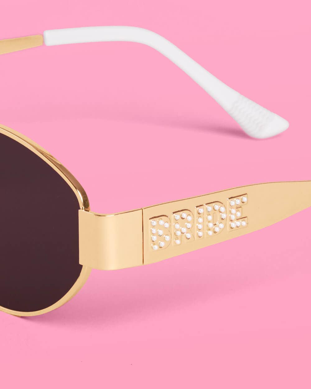 xo, Fetti - Gold Metal Bride Sunglasses | gold bride pearl bachelorette