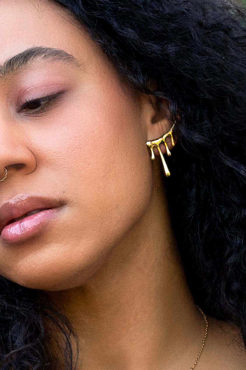 Peter and June - Lava Studs 18K Gold Plated