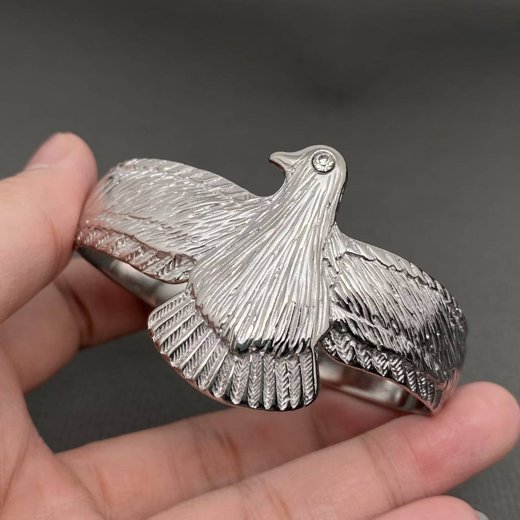 Mio Queena - Egyptian Divine Bird 18K Gold Plated S.Steel Cuff - FGS