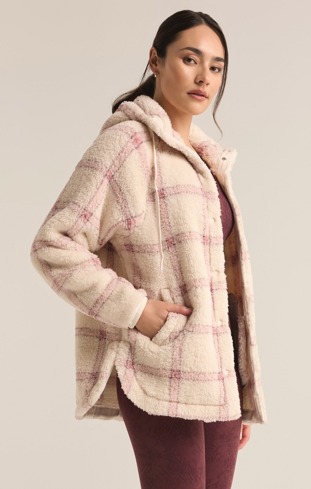 Cross Country Plaid Sherpa Jacket