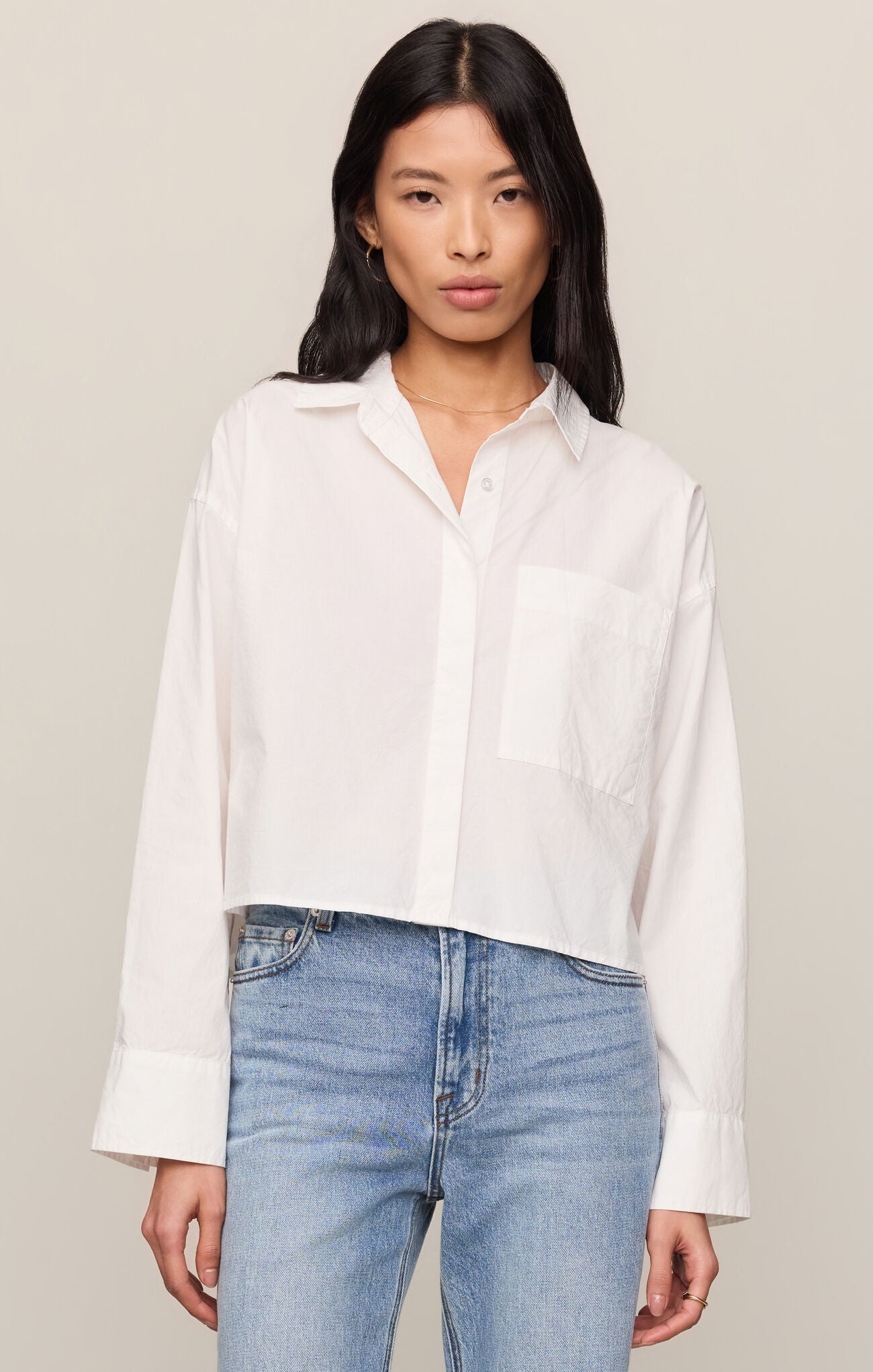 Favorite Button Up Top White