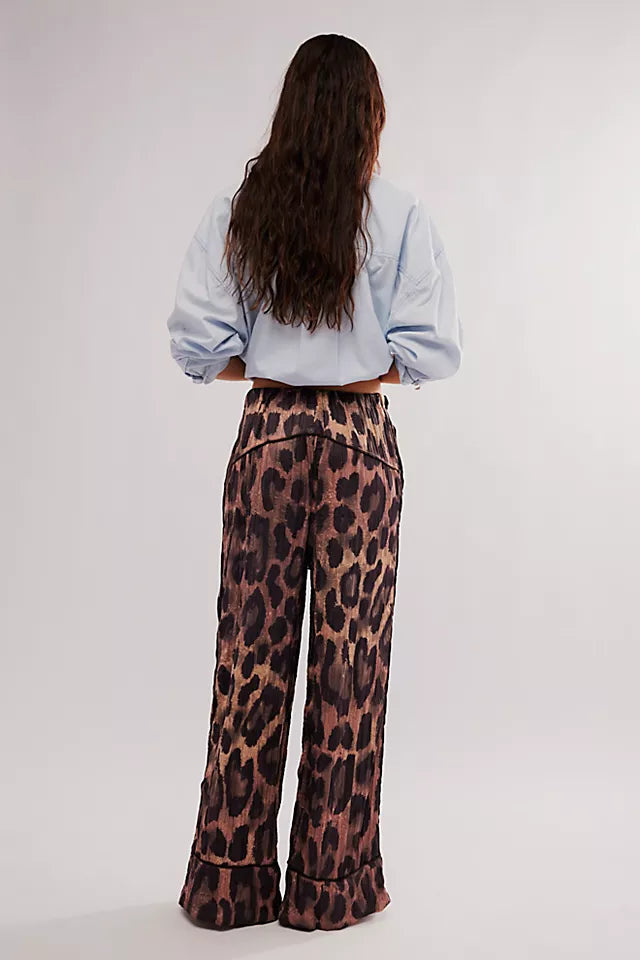 All Out Satin Leopard Pants