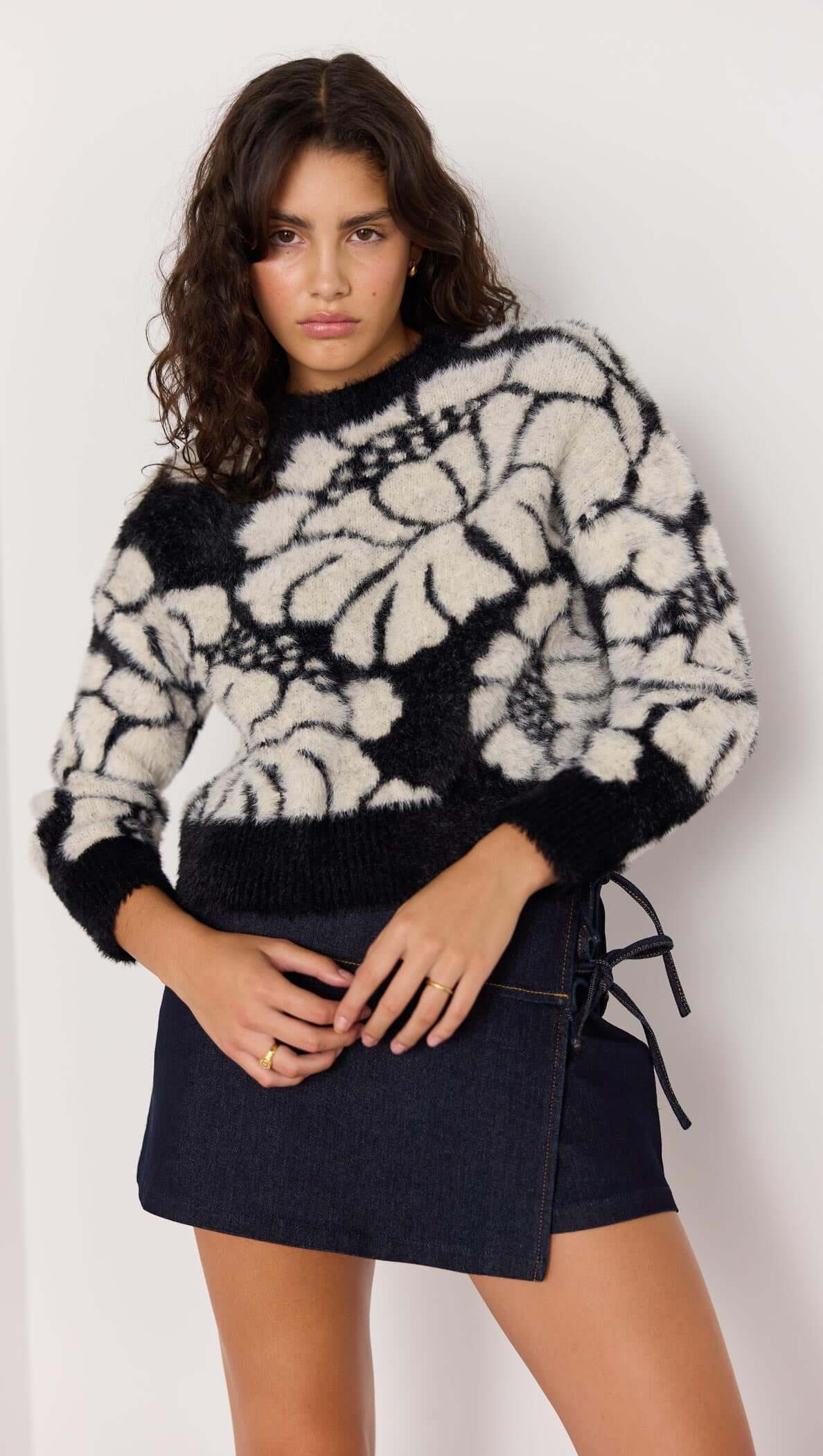 Oat ASPEN ZIP FRONT KNIT
