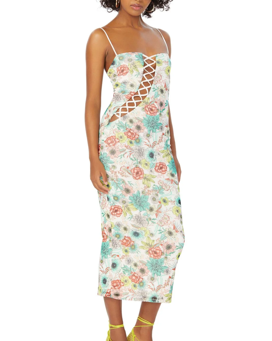 AFRM - Jessi Midi Dress - Teal Garden