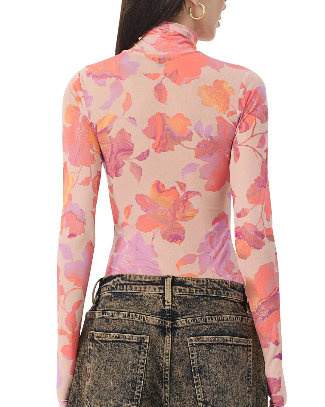 AFRM - Zadie Top - Nude Marble Floral