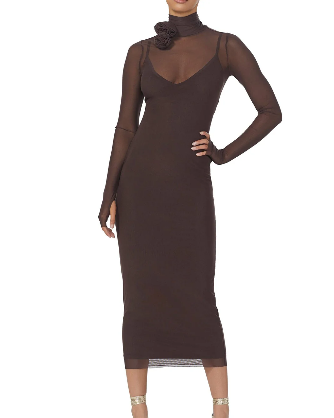 AFRM - Shailene Rosette Dress - Java