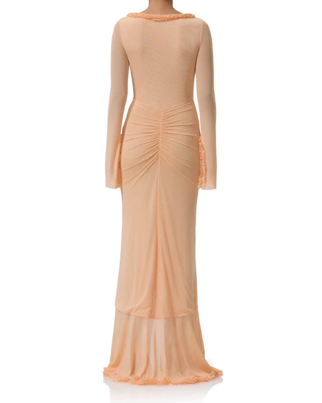 AFRM - Cat Micro Ruffle Maxi - Peach Fuzz