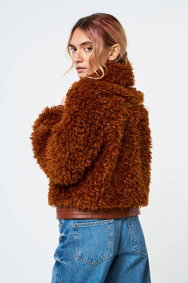 Marza Faux Fur Bomber Jacket