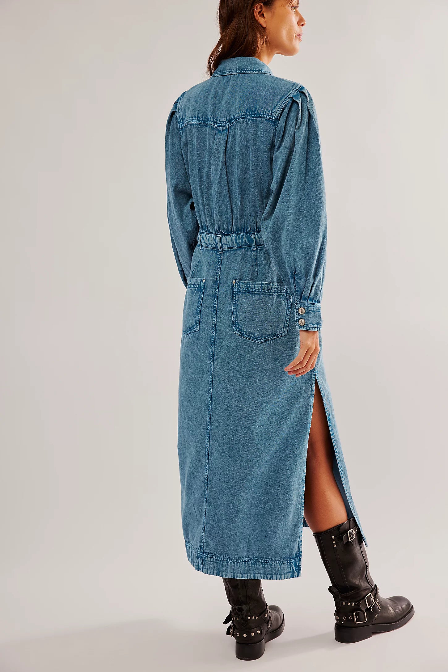 Mad Love Denim Midi Dress