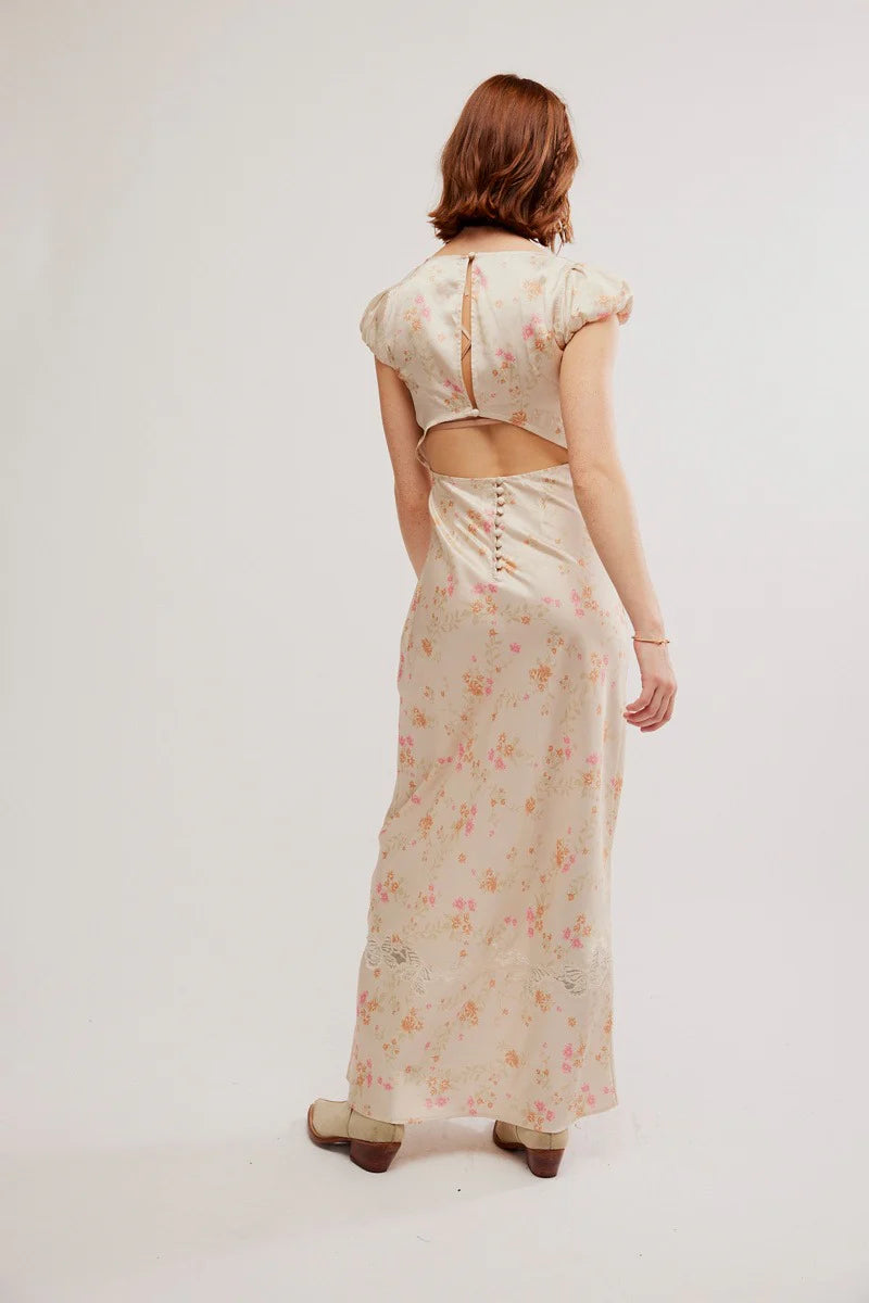 BUTTERFLY BABE MAXI DRESS IN CREAM