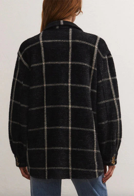 PLAID TUCKER SHIRT JACKET