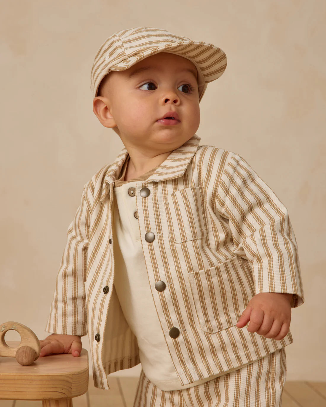 Utility Jacket || Gold Pinstripe