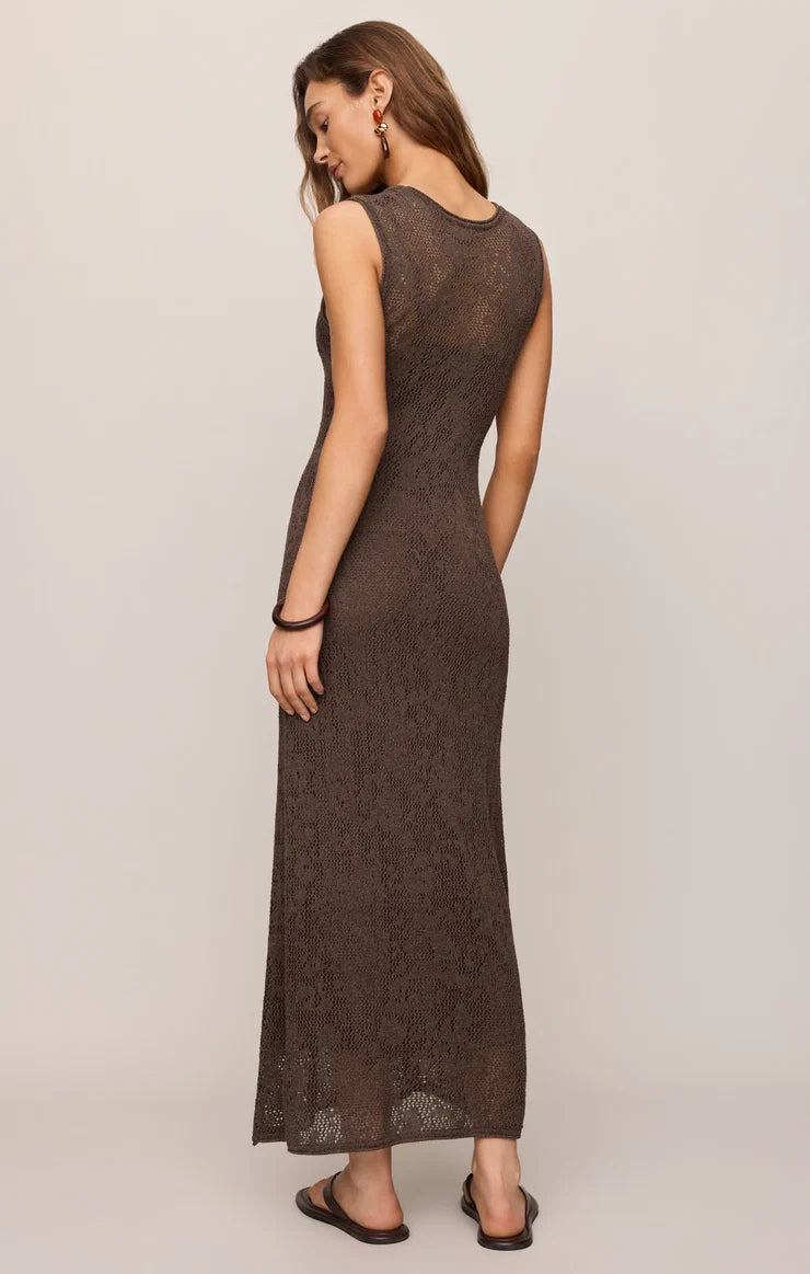 Claremont Midi Dress Cocoa Latte
