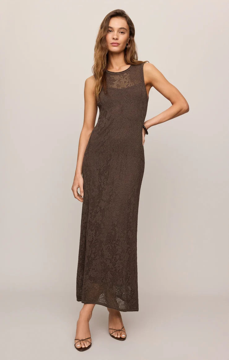 Claremont Midi Dress Cocoa Latte