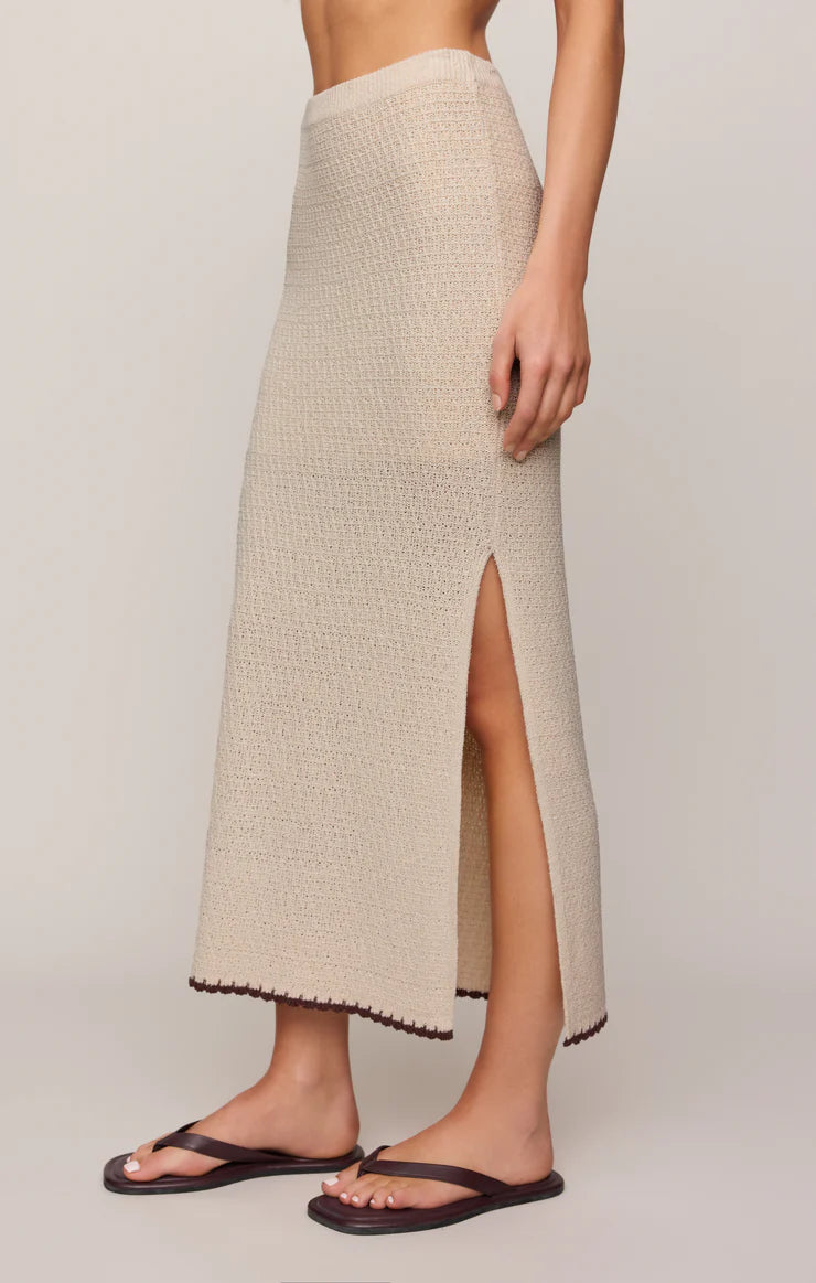 Yessenia Whipstitch Skirt Linen