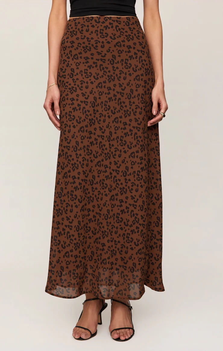 Europa Leopard Skirt Burnt Umber