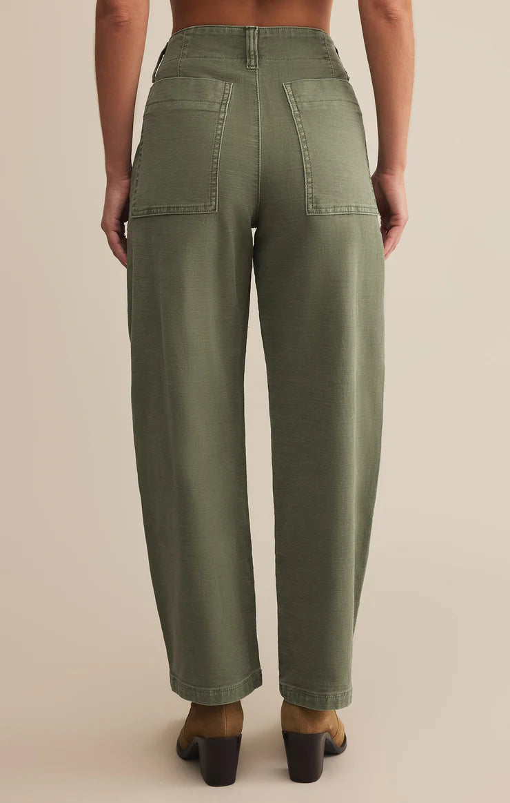 OLIVE TWILL PANTS