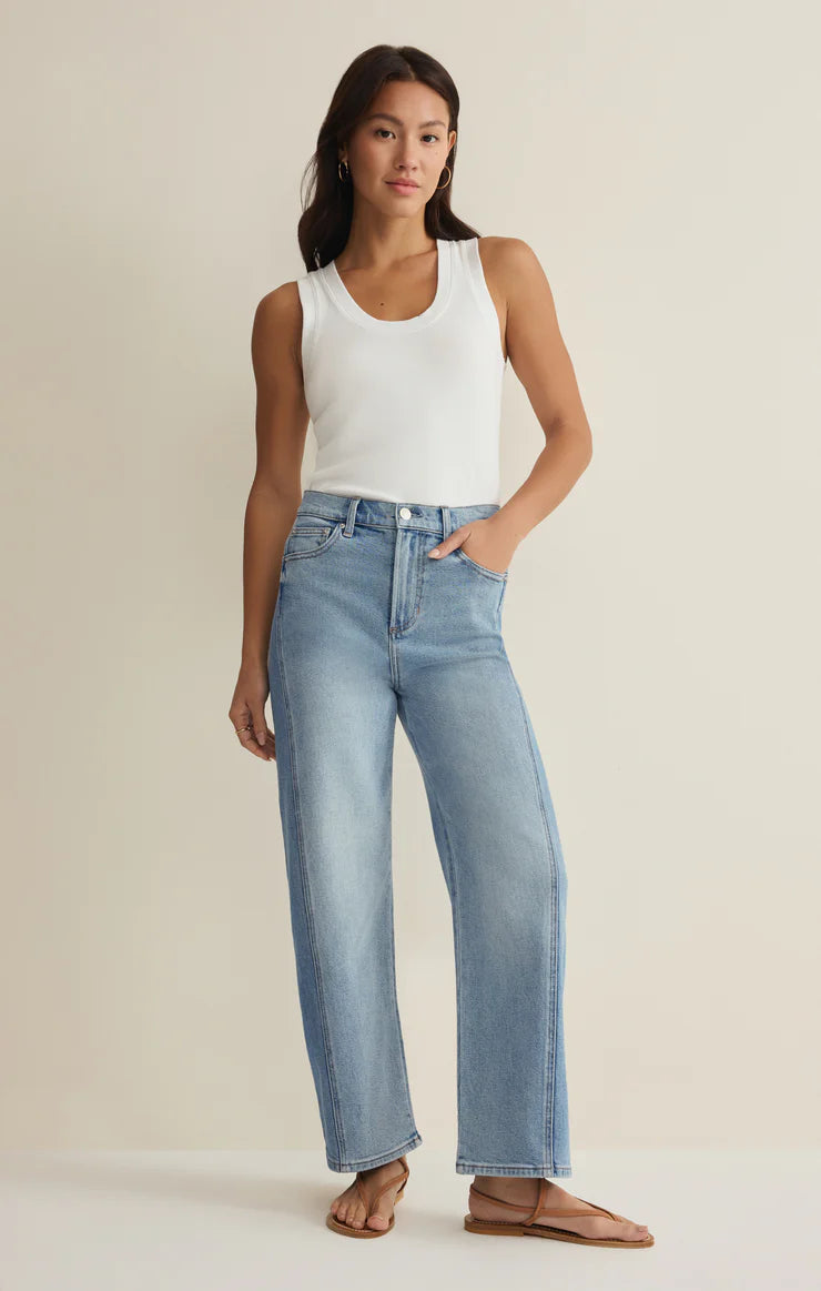 Luna Stretch Denim Crop Pant
