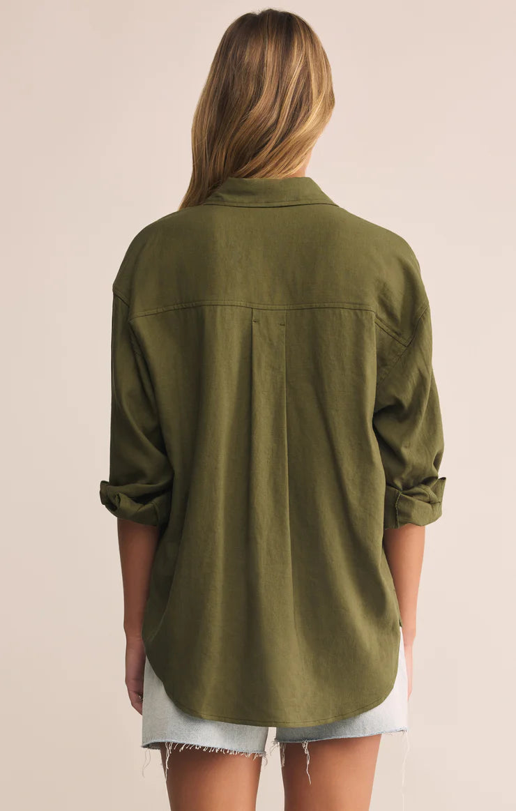 Alfie Linen Button Up