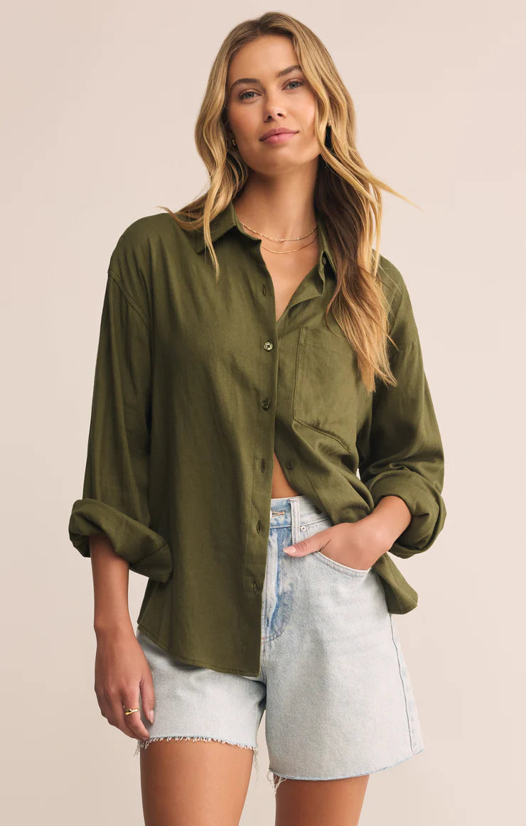 Alfie Linen Button Up