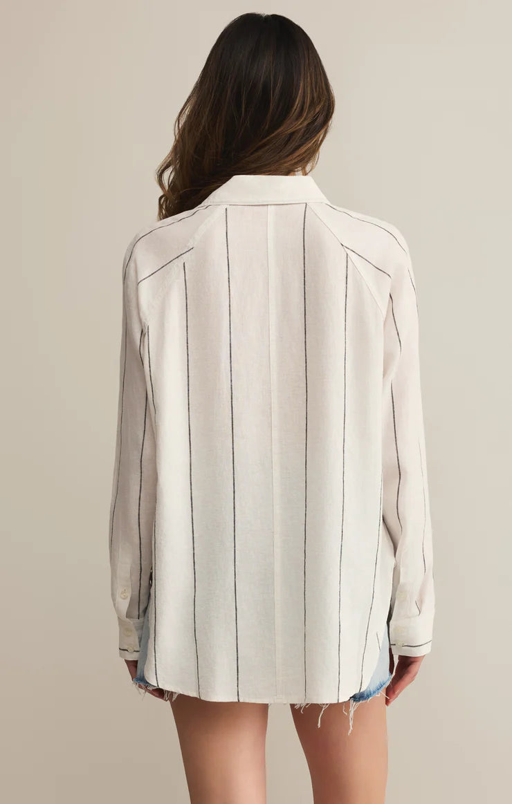 Perfect Linen Striped Top