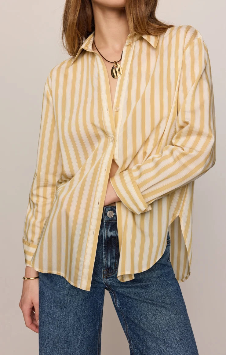 Golden Haven Stripe Button Up